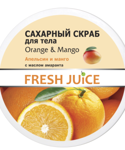 FRESH JUICE Cukura skrubis ķermenim Apelsīns & Mango, 225 ml
