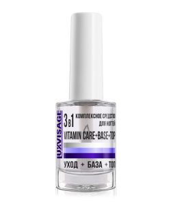 LUXVISAGE VITAMIN CARE + BASE + TOP Kompleksais līdzeklis nagiem, 9 ml