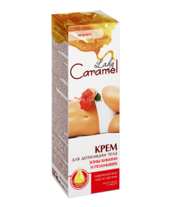 LADY CARAMEL Depilācijas krēms bikini zonai un padusēm, 100 ml