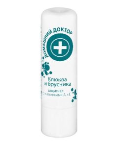 ДОМАШНИЙ ДОКТОР Гигиеническая помада Клюква и брусника, 3,6 г