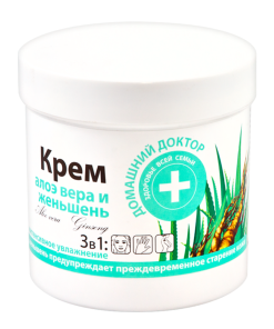 DOMAŠŅIJ DOKTOR Sejas krēms alveja un žeņšeņs, 250 ml
