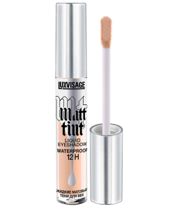 LUXVISAGE Šķidrās matētas acu ēnas Matt Tint Waterproof 12H, 101 tonis, 3 g