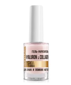 LUXVISAGE Gels-stiprinātājs sausiem un lūstošiem nagiem Hyaluron&Collagen, 9 g
