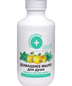 DOMAŠŅIJ DOKTOR Mājas dušas ziepes Cidonija un piparmētru eļļa, 500 ml
