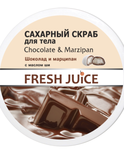 FRESH JUICE Cukura skrubis ķermenim Šokolāde un marcipāns, 225 ml