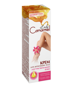 LADY CARAMEL Depilācijas krēms jutīgai ādai, 100 ml