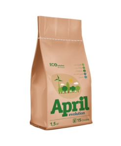 APRIL EVOLUTION EcoSolution mazgājošs līdzeklis, pulverveidīgs, universāls, automāts, 1.5 kg