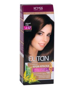 ELITAN  Permanent Hair Color Cream Matu krēmkrāsa 2.17 Melnā kafija, 50/50/30 ml