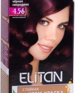 ELITAN Permanent Hair Color Cream Matu krēmkrāsa 4.56 Melnā upene, 50/50/30 ml
