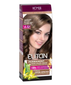 ELITAN Permanent Hair Color Cream Matu krēmkrāsa 6.12 Pērļu kastanis, 50/50/30 ml
