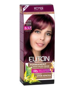 ELITAN Permanent Hair Color Cream Matu krēmkrāsa 6.57 Grezna Marsala, 50/50/30 ml