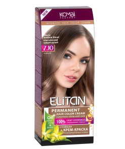 ELITAN Permanent Hair Color Cream Matu krēmkrāsa 7.10 Klasisks vidēji gaiši brūns, 50/50/30 ml