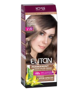 ELITAN  Permanent Hair Color Cream Matu krēmkrāsa 7.81 Spīdīgs pērļu gaiši brūns, 50/50/30 ml