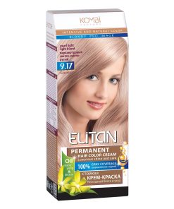 ELITAN Permanent Hair Color Cream Matu krēmkrāsa 9.17 Pērļu gaiši gaiši brūns, 50/50/30 ml