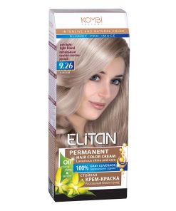 ELITAN Permanent Hair Color Cream Matu krēmkrāsa 9.26 Pelnu gaiši gaiši brūns, 50/50/30 ml