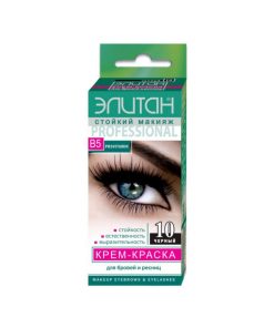 ELITAN Krēmkrāsa uzacīm un skropstām №10 Melna, 5 ml
