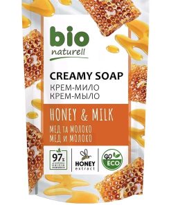 BIO NATURELL Krēmziepes Medus ar pienu, 460 ml