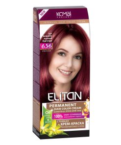 ELITAN Permanent Hair Color Cream Matu krēmkrāsa 6.56 Sūrs burgundi, 50/50/30 ml