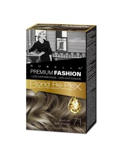RUBELLA PREMIUM FASHION Стойкая крем-краска для волос Средний пепельно-русый 7.1, 50/50/30 мл