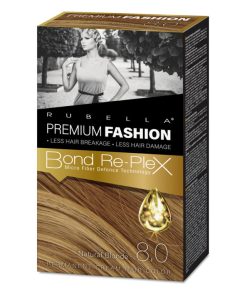 RUBELLA PREMIUM FASHION Стойкая крем-краска для волос Натуральный русый 8.0, 50/50/30 мл