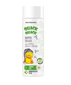 MELLOR & RUSSELL QUACK QUACK Šampūns matiem ar kumelītēm, liepziediem un D-pantenolu, 200 ml
