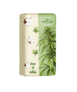 HAPPY LIFE Cietās ziepes Kaņepe un kokvilna, 180 g