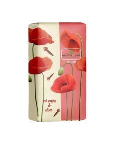 HAPPY LIFE Cietās ziepes Sarkanā magone un krustnagliņas, 180 g