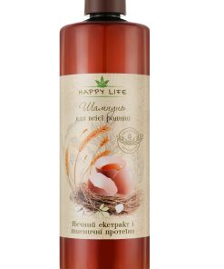 HAPPY LIFE Шампунь для всей семьи Яичный экстракт и пшеничные протеины, 1000 g