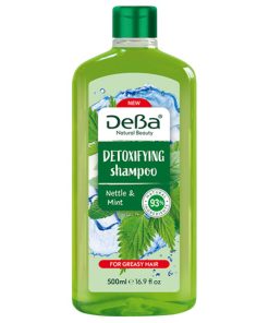 DeBa NATURAL BEAUTY Детоксифицирующий шампунь с крапивой и мятой, 500 мл