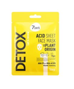 7DAYS DETOX Auduma pīlinga sejas maska ar AHA (5%) un BHA skābēm, 25 g