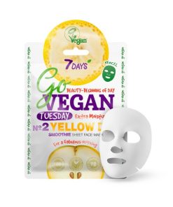 7DAYS GO VEGAN Auduma smoothie sejas maska Tuesday Yellow Day, 25 g