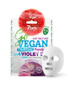 7DAYS GO VEGAN Auduma fresh sejas maska Thursday Violet Day, 25 g