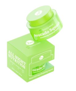 7DAYS MY BEAUTY WEEK Barojoša nakts sejas maska Avocado Squash, 50 ml