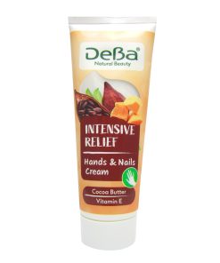 DeBa NATURAL BEAUTY Intensīvi barojošs roku un nagu krēms ar kakao sviestu, šī sviestu un E vitamīnu, 75 ml