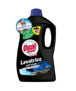 DUAL POWER Šķidrais veļas mazgāšanas līdzeklis melnai un tumšai veļai, 2 l