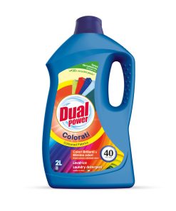 DUAL POWER Šķidrais veļas mazgāšanas līdzeklis krāsainai veļai, 2 l