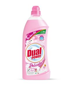 DUAL POWER Šķidrais veļas mazgāšanas līdzeklis delikātiem audumiem Baltā orhideja, 1 l
