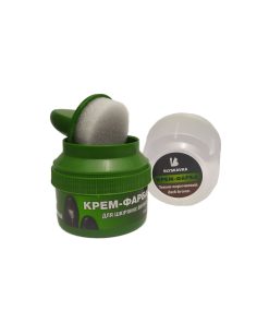 BLYSKAVKA Krēms-krāsa ādas apaviem ar švammīti, tumši brūns, 50 ml
