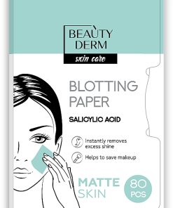 BEAUTYDERM Sejas matējošās salvetes ar salicilskābi, 80 gab.