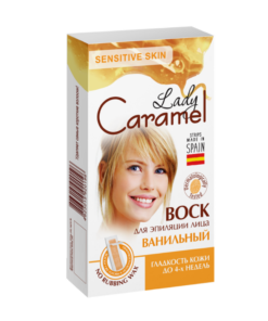 LADY CARAMEL Vasks sejas depilācijai Vaniļas Jutīgai ādai 12 gab