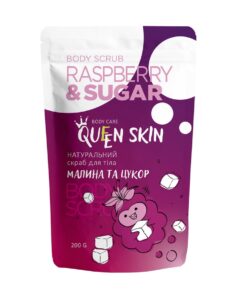 QUEEN SKIN Ķermeņa skrubis ar aveņu kauliņiem, 200 g