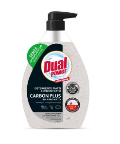 DUAL POWER Koncentrēta trauku mazgāšanas želeja Carbon Plus ar sodu, 600 ml