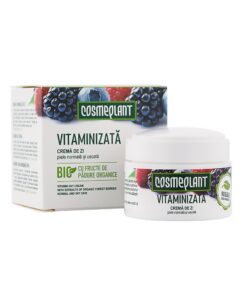COSMEPLANT Vitamīnu dienas sejas krēms ar organiskās avenes, upenes un vilkābeles ekstraktiem, 50 ml