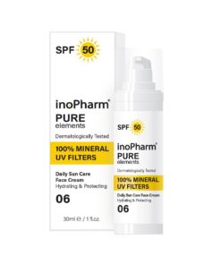 INOPHARM PURE ELEMENTS Ikdienas saules aizsargkrēms sejai ar SPF 50, 30 ml