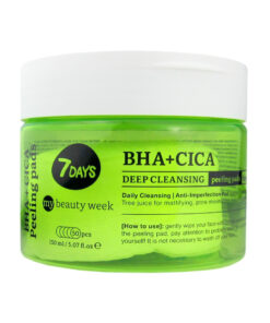 7DAYS MY BEAUTY WEEK Dziļi attīroši pīlinga diski sejai BHA+CICA, 50 gab., 150 ml