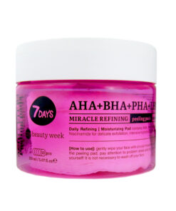 7DAYS MY BEAUTY WEEK Atjaunojoši pīlinga diski sejai AHA+BHA+PHA+LHA, 50 gab, 150 ml