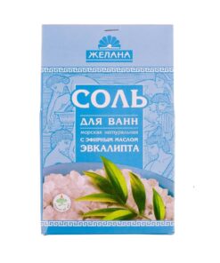 ЖЕЛАНА Соль для ванн с эфирным маслом Эвкалипт, 500 г