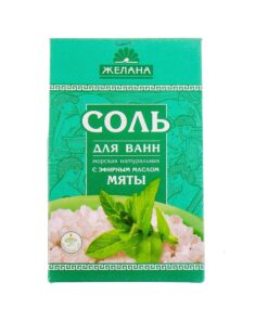 ŽELANA Vannas sāls ar ēterisku eļļu Piparmētra, 500 g