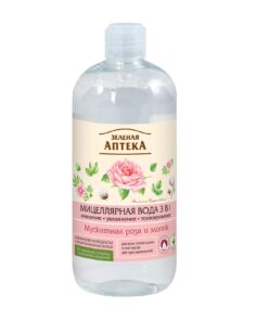 ZEĻONAJA APTEKA Micelārais ūdens 3in1 Muskatroze un kokvilna, 500 ml
