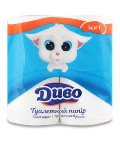 DIVO Tualetes papīrs 2 krtas, 4 ruļļi, balts